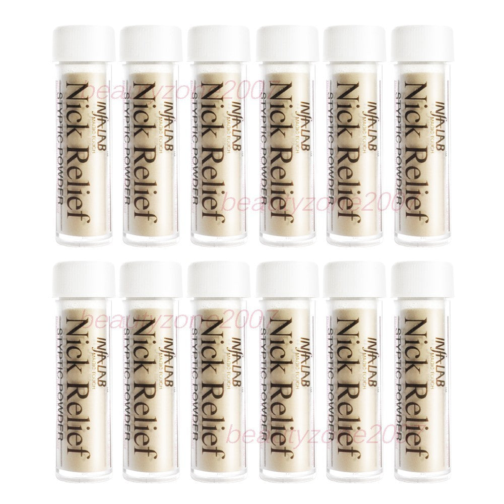 Infalab Nick Relief Styptic Powder - Stops Bleeding for Minor Cuts, 24 pcs
