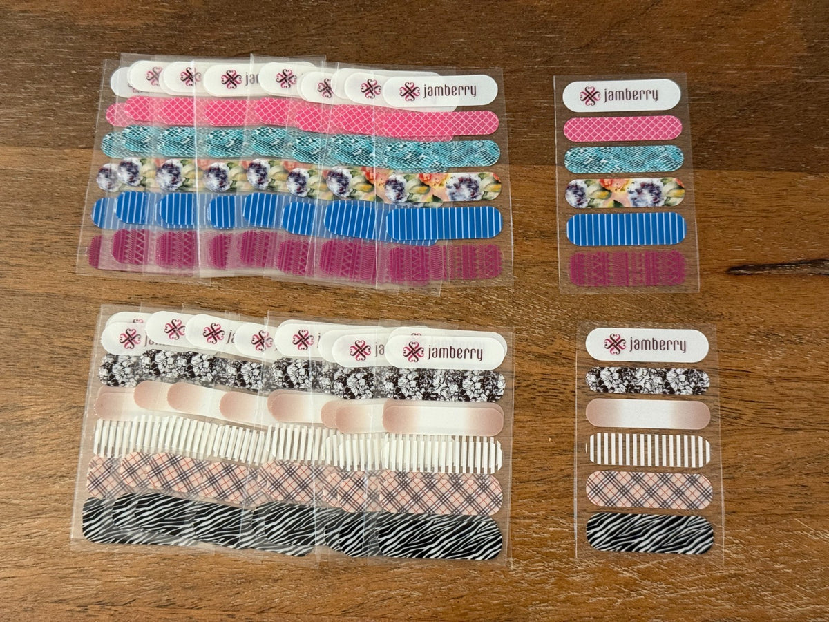 Nail Wrap Samples Set - 145 Wraps & 290 Nails for Nail Art & Manicures