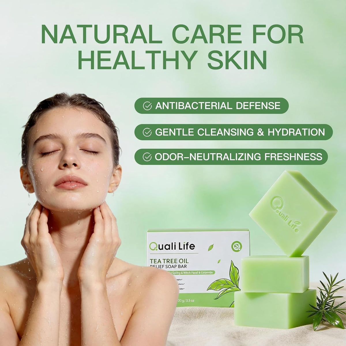 Antifungal Tea Tree & Eucalyptus Soap Bars - 3 Pack Personal Care