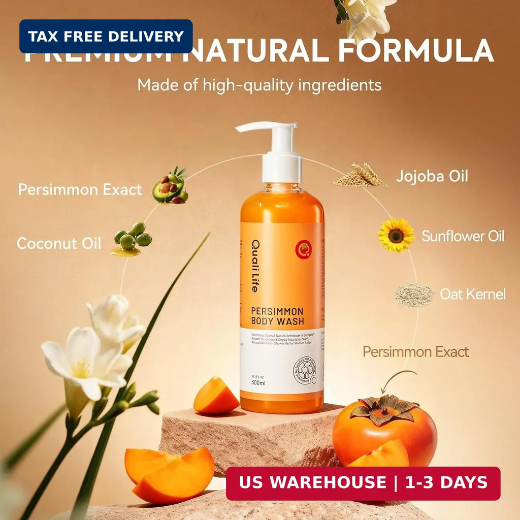 Persimmon Body Wash for Sensitive Skin - 10.1oz Pack of 3