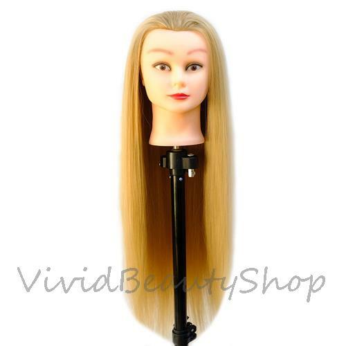 32-Inch Cosmetology Mannequin Hair Wig Head for Hair Styling Practice - Blonde