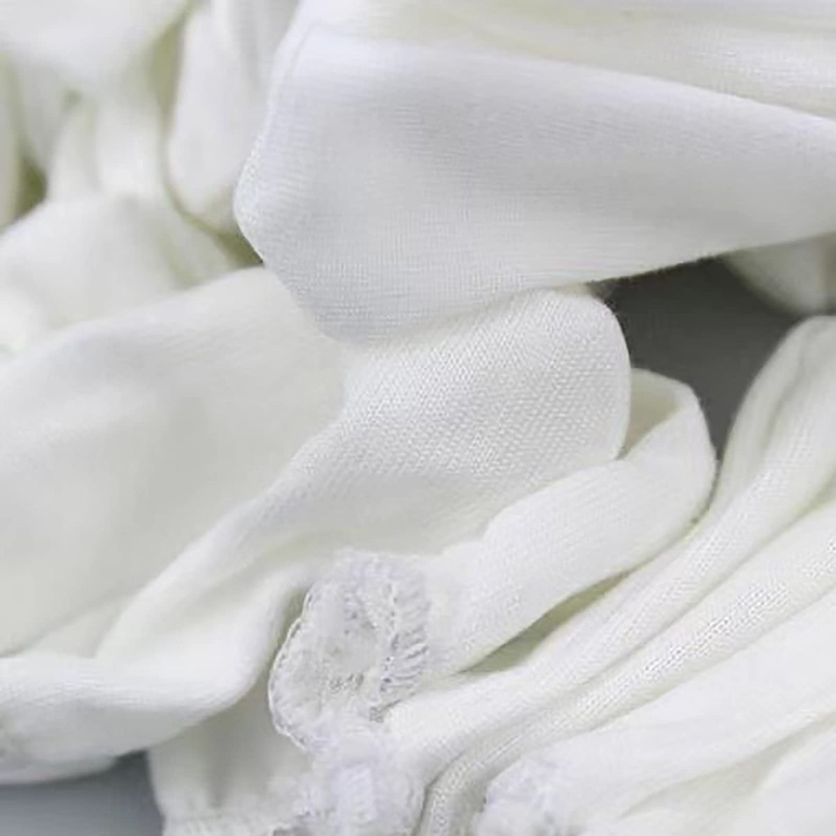 Cotton Finger Cots 200 Pack, Reusable Skin-Friendly Finger Sleeves with Elastic Rings