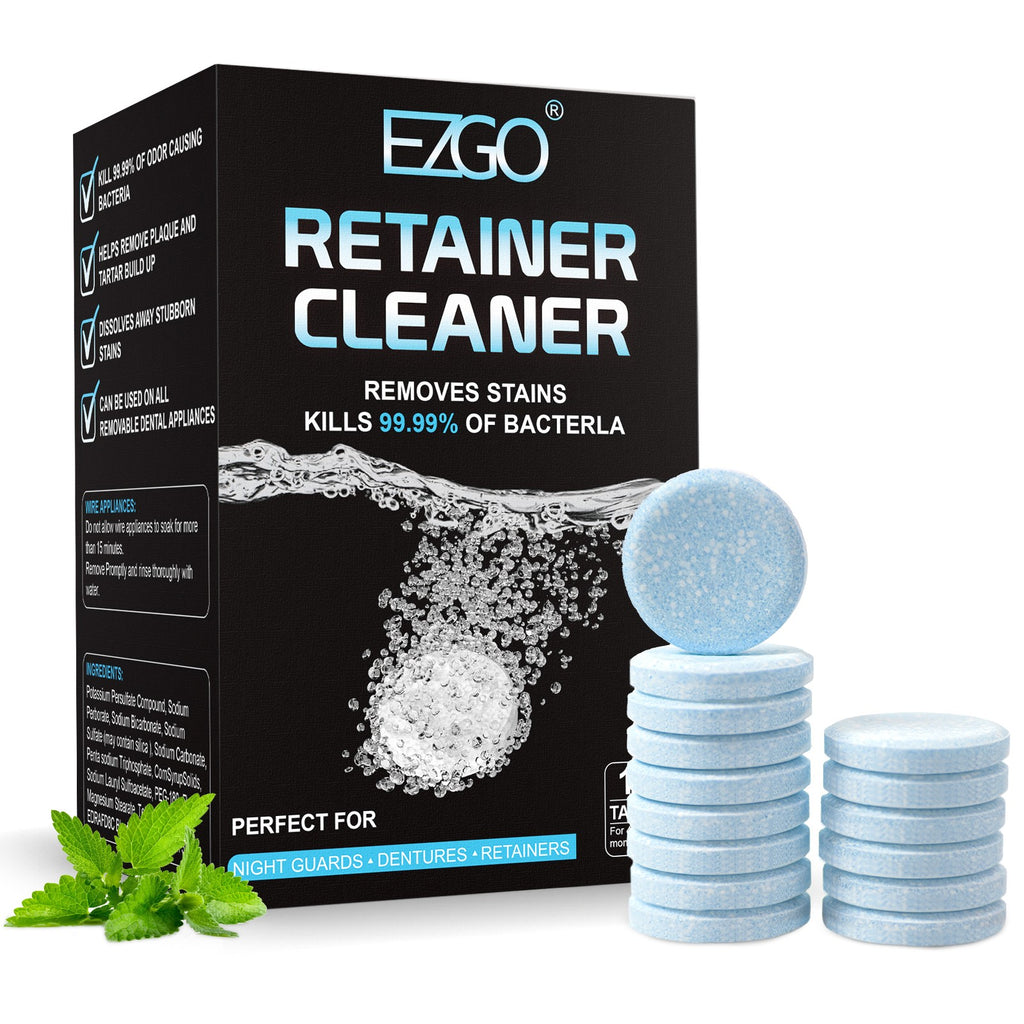 Denture & Retainer Cleaner Tablets Minty Fresh 120 Count - Fast Germ Removal
