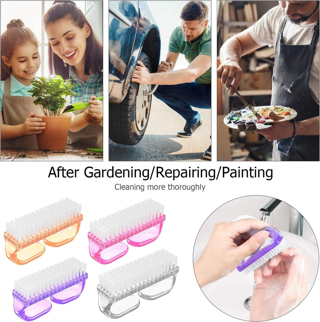 Nail Brush Set - Compact & Durable Personal Care Tool, Assorted Colors