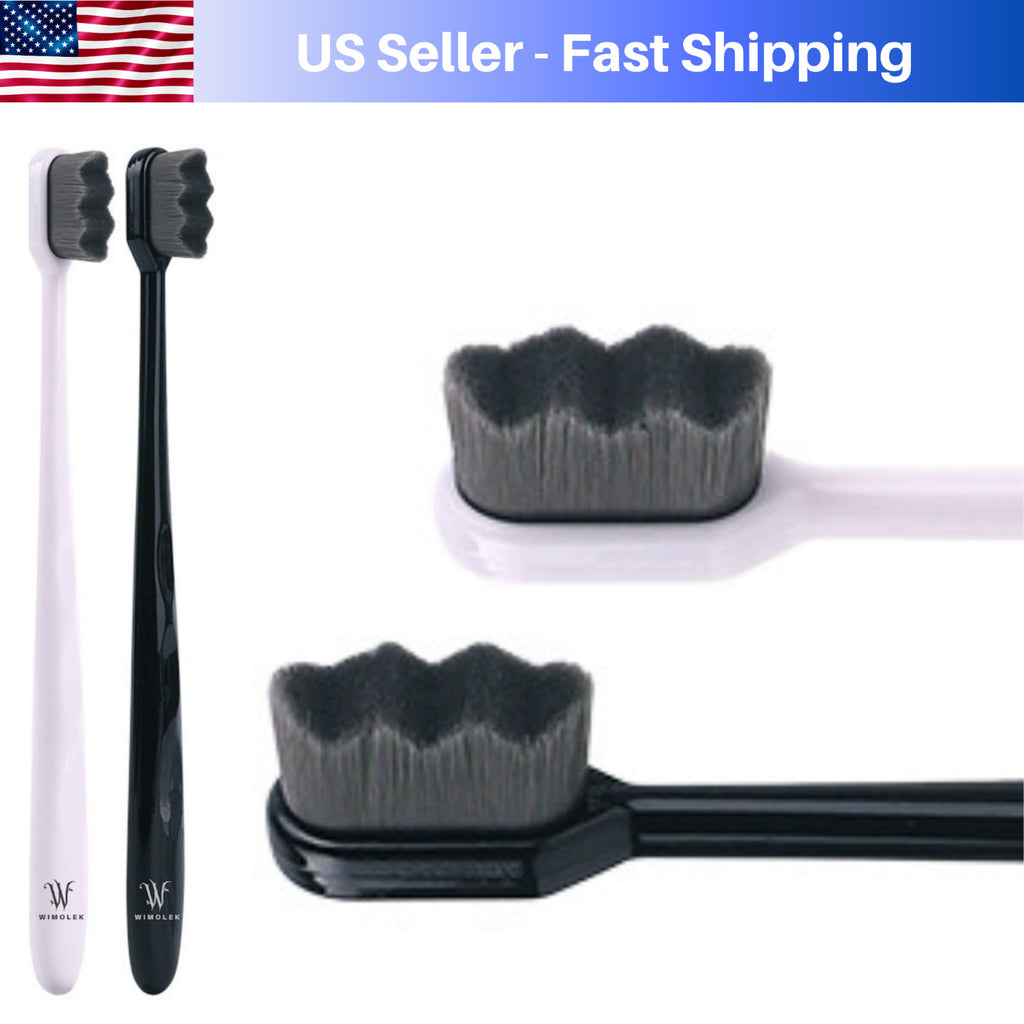 Extra Soft Micro-Nano Toothbrush for Sensitive Gums and Teeth - 2 Pack