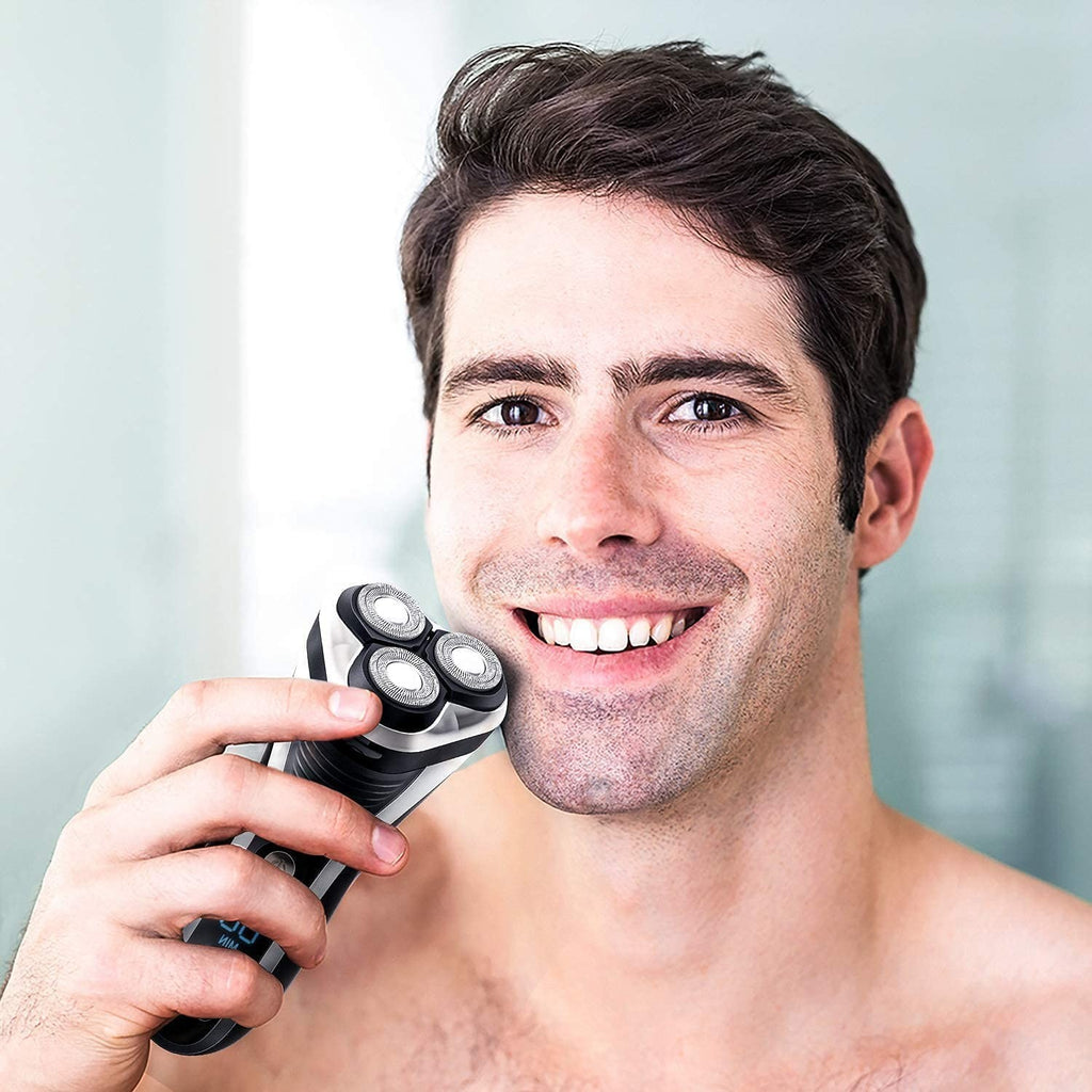 Cordless Rotary Electric Shaver for Men with Pop-Up Trimmer Waterproof