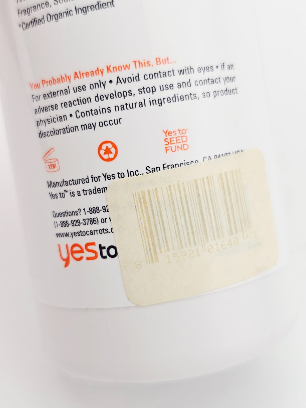 Yes To Carrots Nourishing Body Wash 16.9 oz Pack of 2