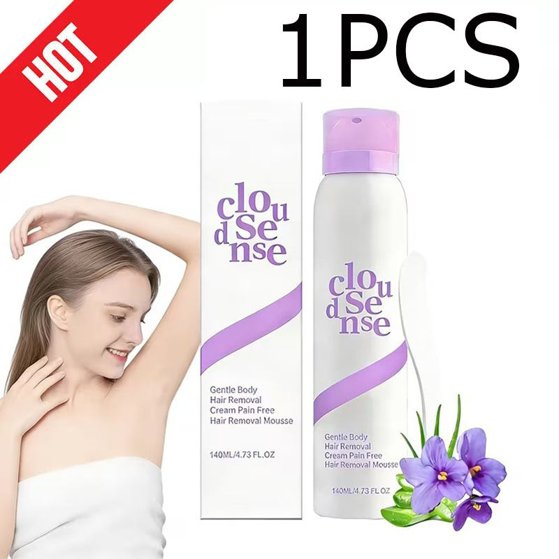 Gentle Hair Removal Foam Spray with Aloe & Hyaluronic Acid - 3X Pack