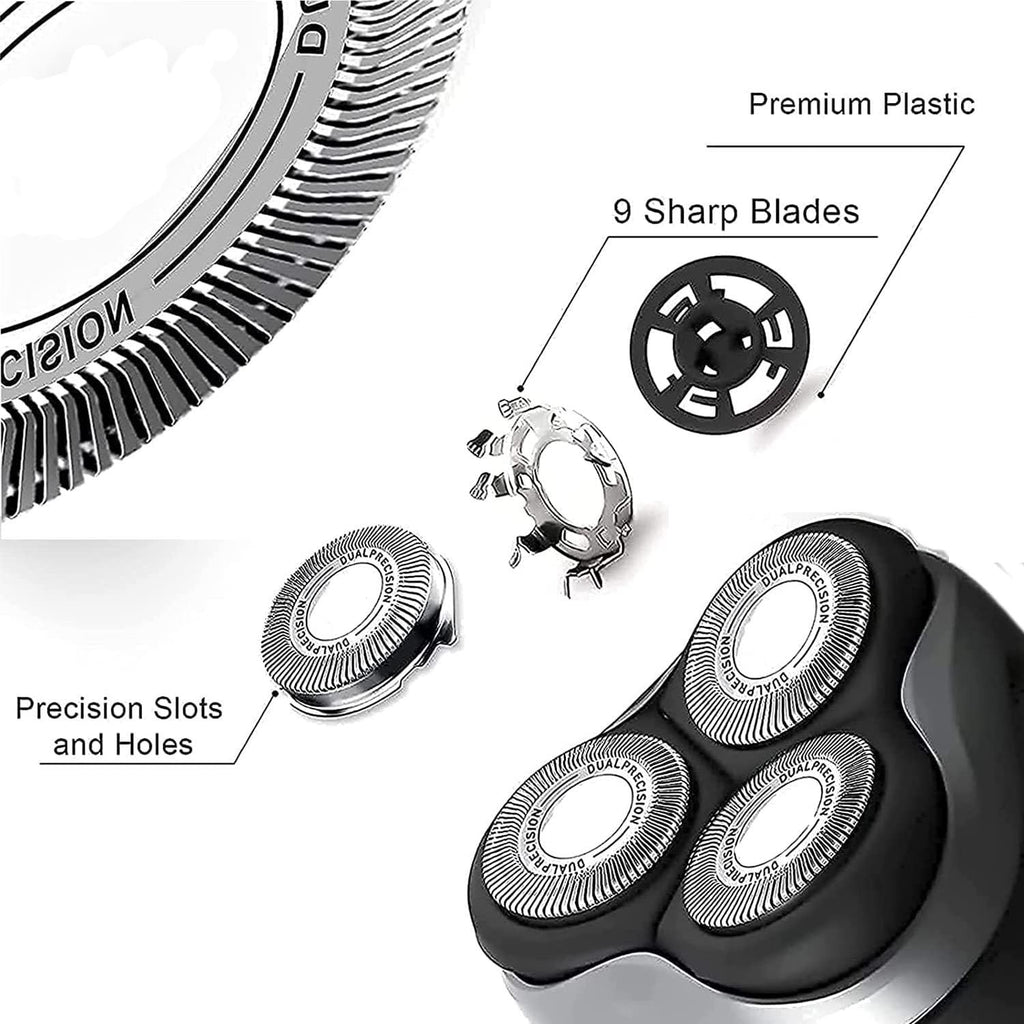 3 Pack Replacement Shaver Heads for Philips Norelco Aquatec Razors