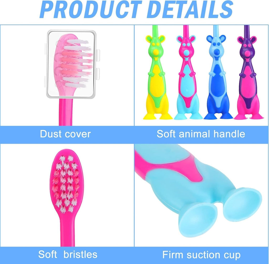 Kids Soft Toothbrush Bulk Pack - 400 Colorful Kangaroo Handles for Children