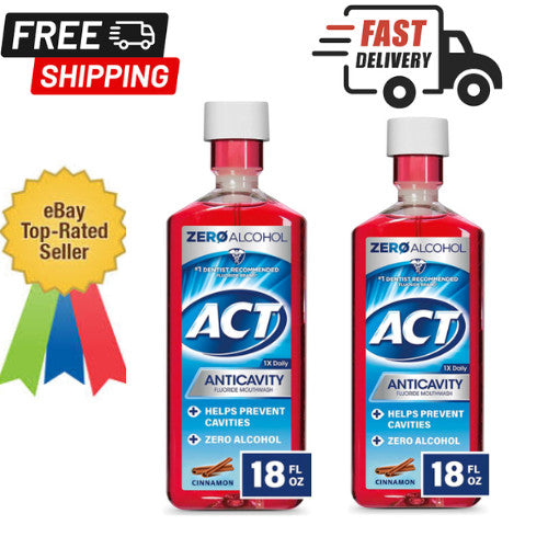 Anticavity Fluoride Mouthwash Zero Alcohol Cinnamon Flavor 18 Fl Oz