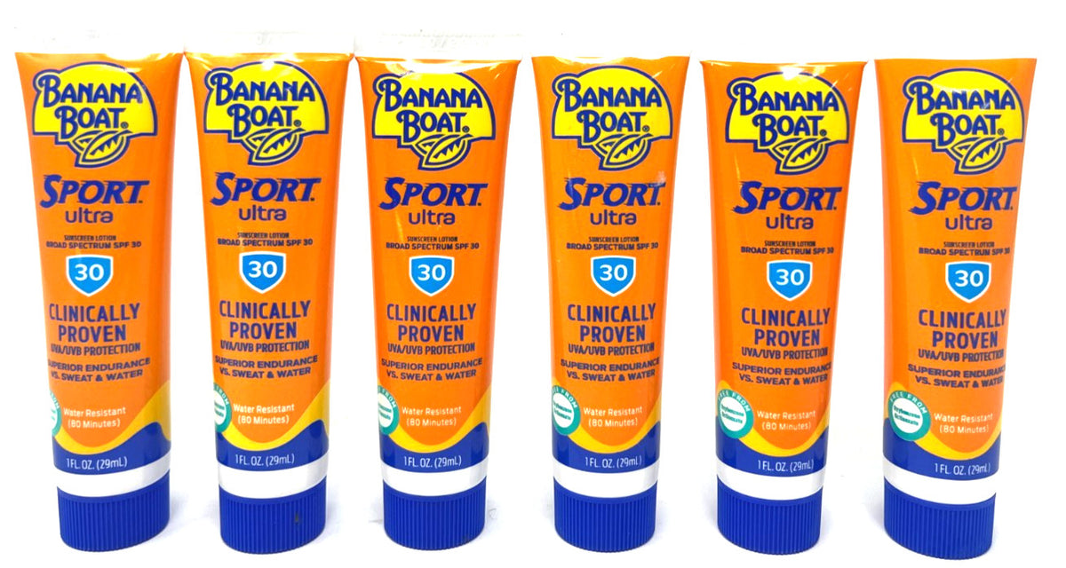 Banana Boat Sport Ultra Sunscreen Lotion - Pack of 6, 1 Fl Oz Each