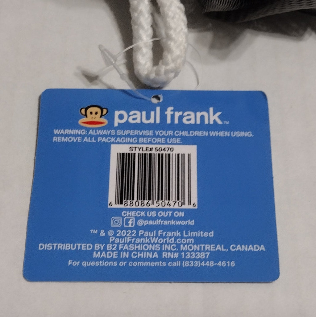Paul Frank Skurvy Bath Pouf Loofah - Goth Skull Black & White Mesh
