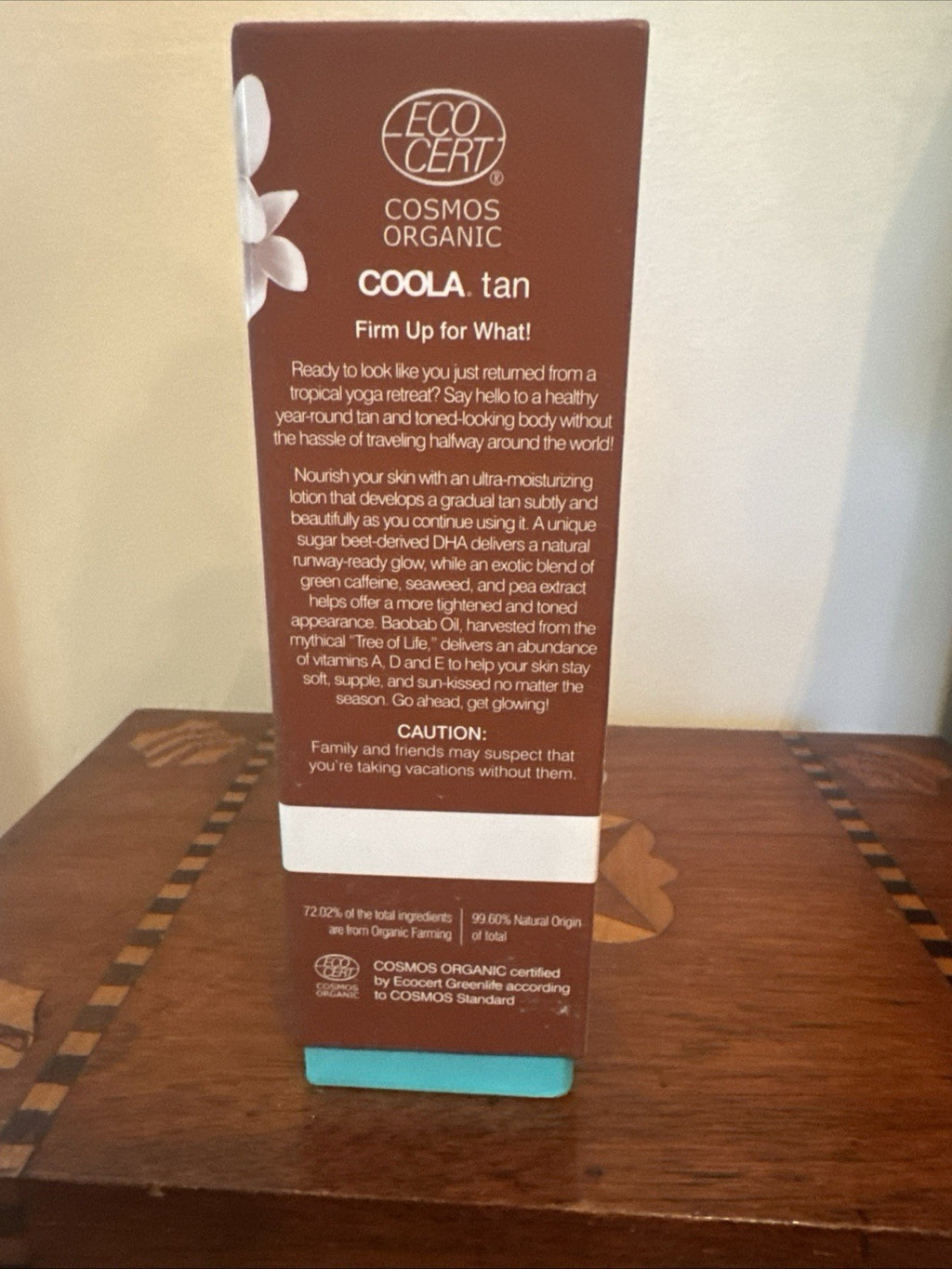 Organic Sunless Tanning Lotion with Firming and Pina Colada Scent - 177ml Vegan Self Tanner