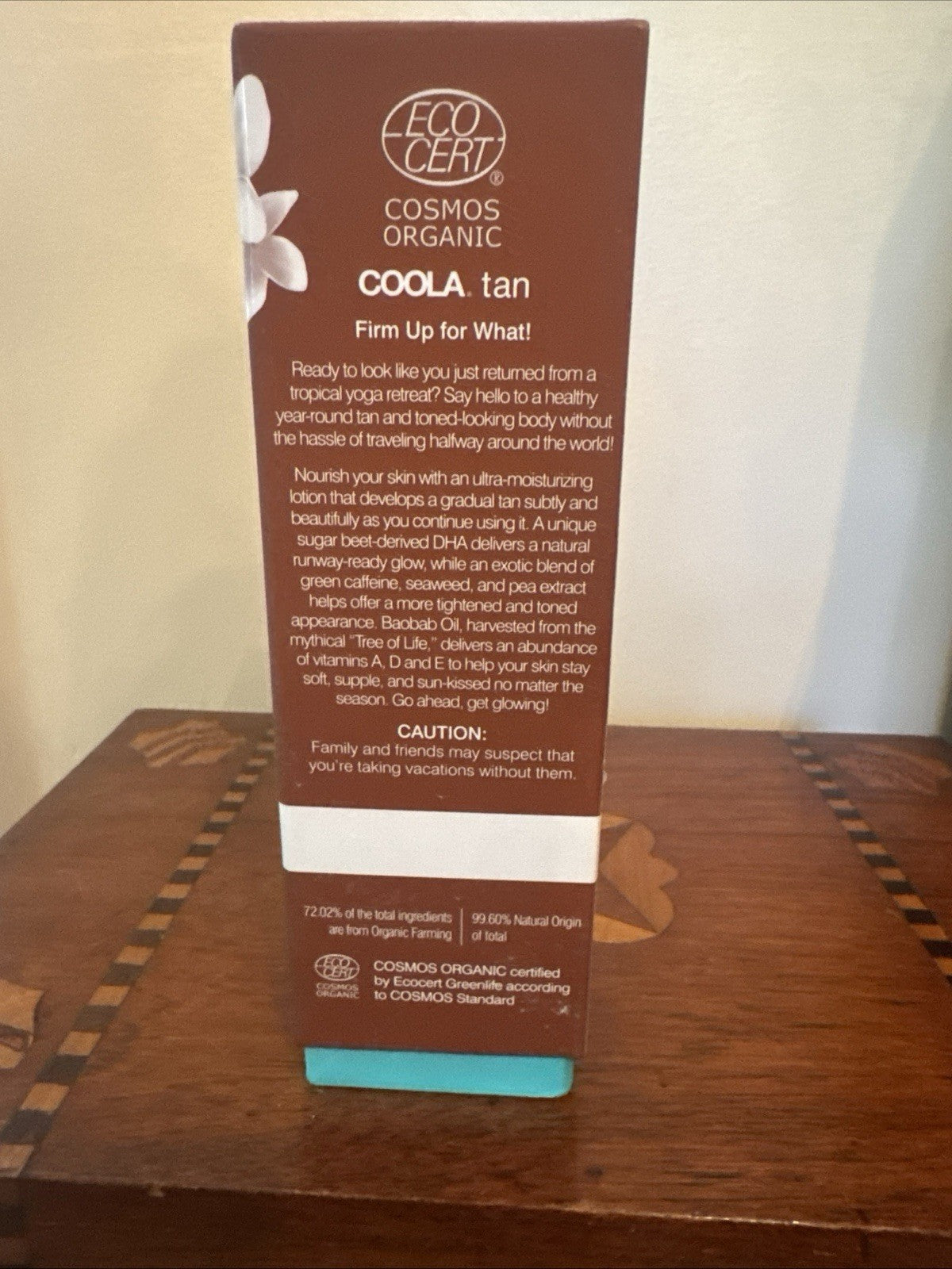 Organic Sunless Tanning Lotion with Firming and Pina Colada Scent - 177ml Vegan Self Tanner