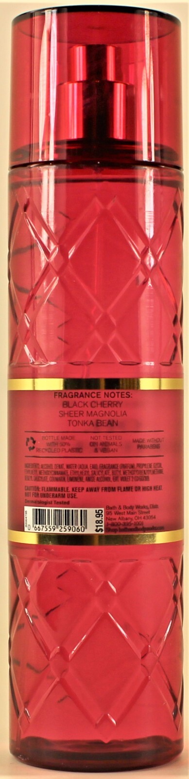 Body Mist Spray with Cherry, Magnolia & Tonka - 8oz Fragrance