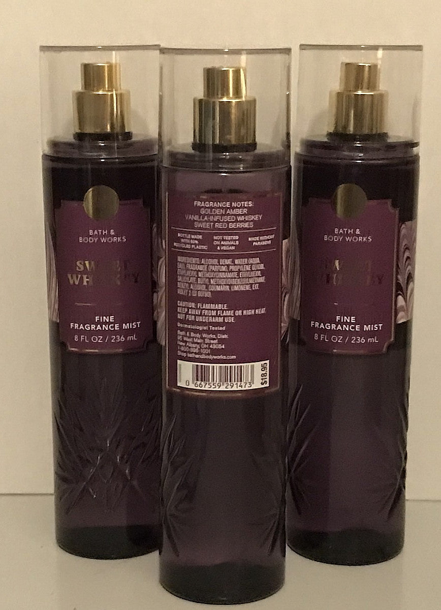 Sweet Whiskey Fragrance Mist Body Spray 8oz - Bath & Body Works