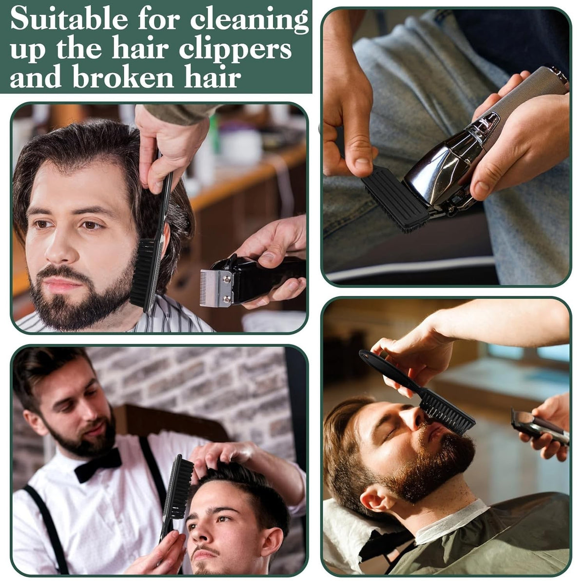 Hair Cutting Cape & Neck Duster Brush Set for Barbers and Salons