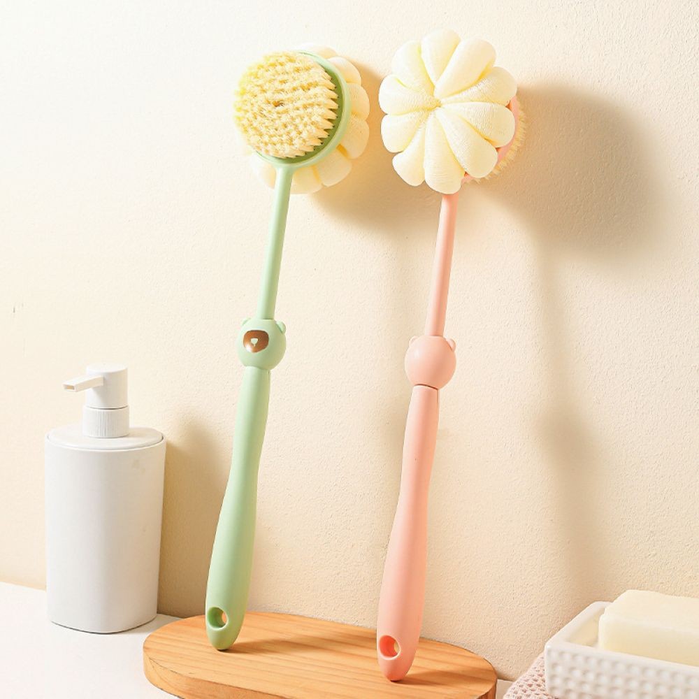 3PCS Long Handle Bath Body Brush Set with Soft Exfoliating Scrubbers for Shower & Back Massage